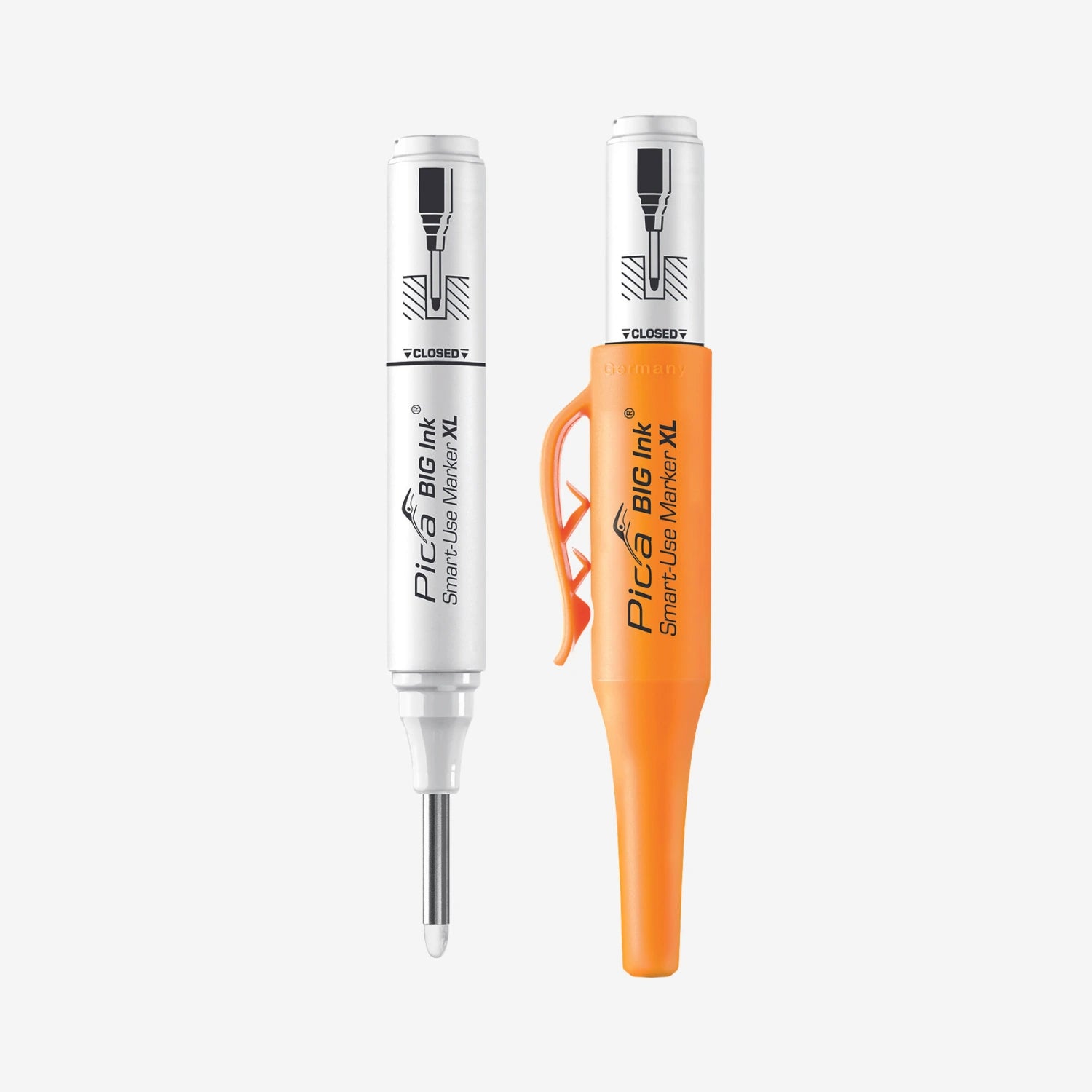 Marcador Blanco Con Punta Reversible Pica Big Ink XL 2 - 4 mm