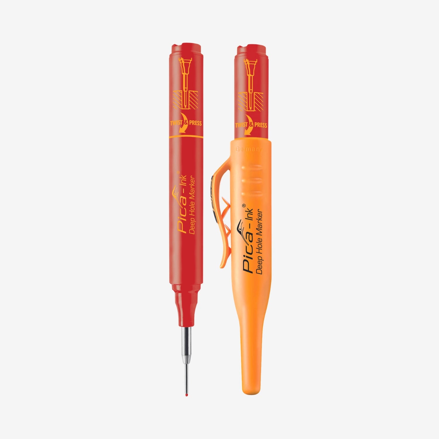 Marcador Rojo Con Punta Reversible Pica Ink Deep Hole