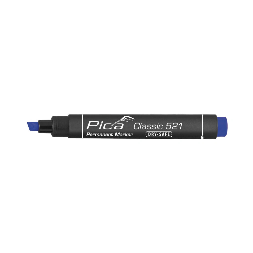 Marcador Permanente Azul de Punta Biselada Pica