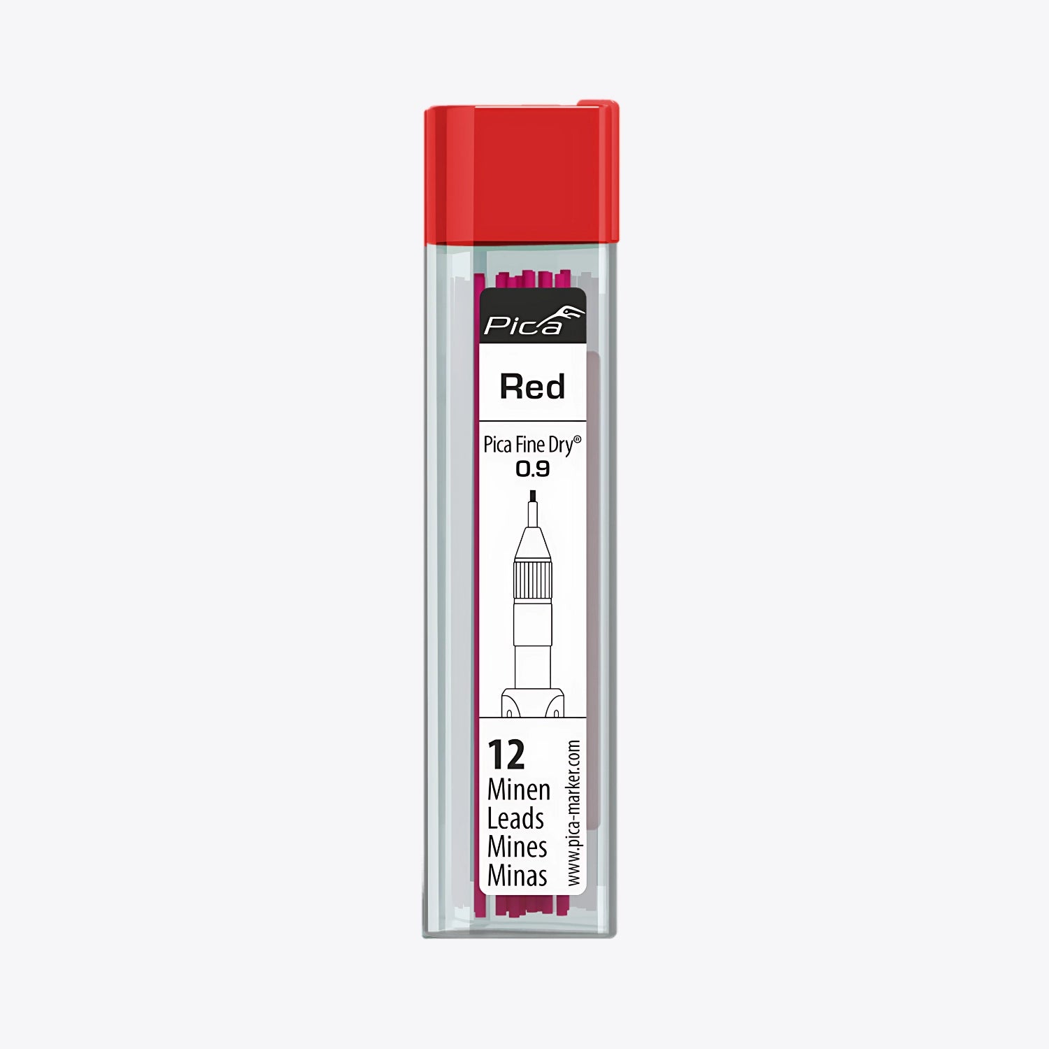 Minas De Recambio Color Rojo - Pica Fine Dry (12 U)