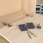 Plantilla Y Brocas Para Bisagra Wolfcraft 35 Mm