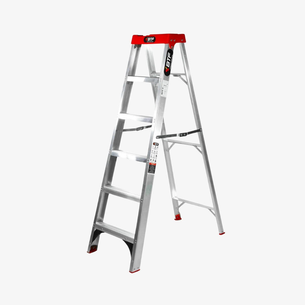 Escalera Tijera de Aluminio 5 Peldaños 120 KG Botafogo