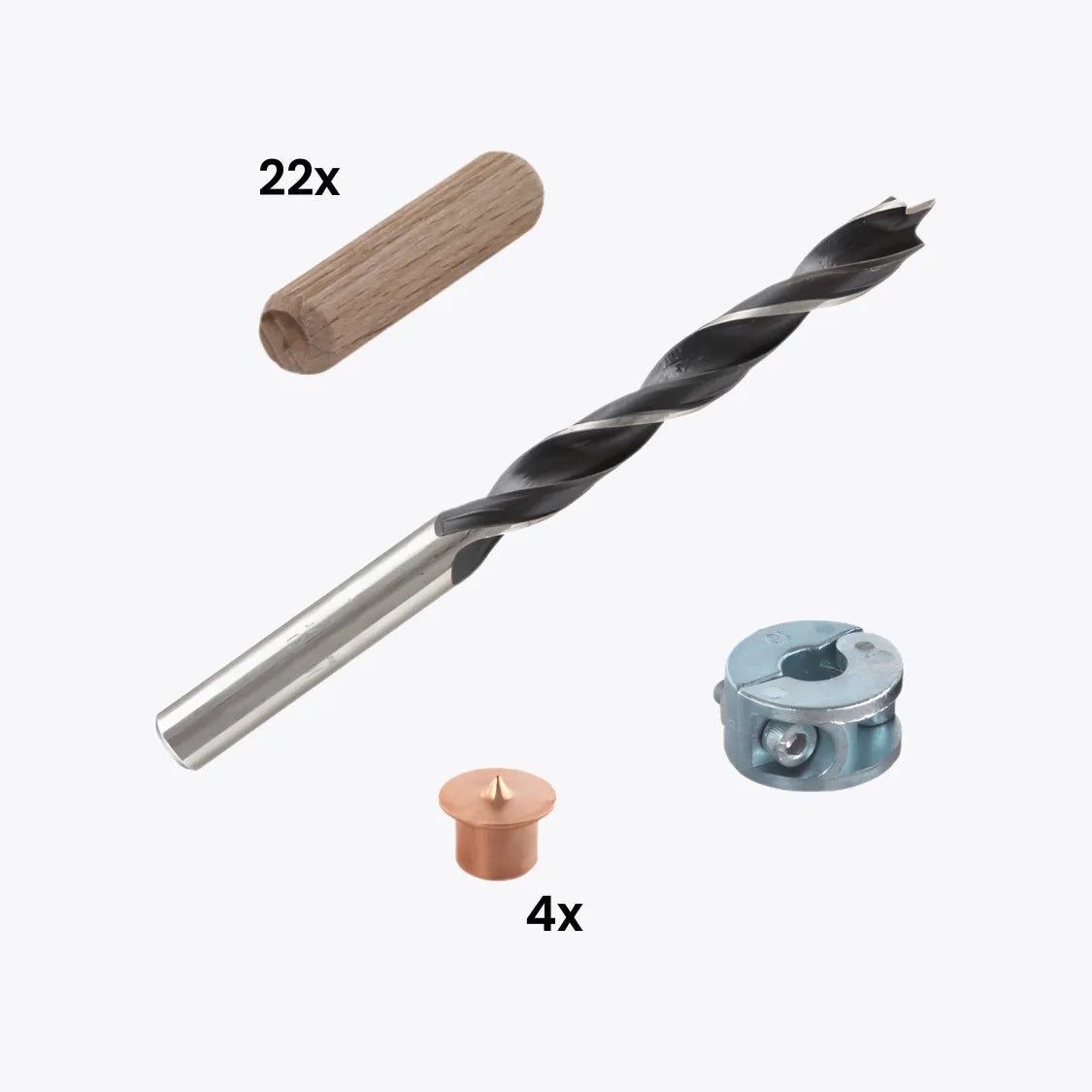 Kit Para Tarugos 8 mm Wolfcraft (28 Pzas)