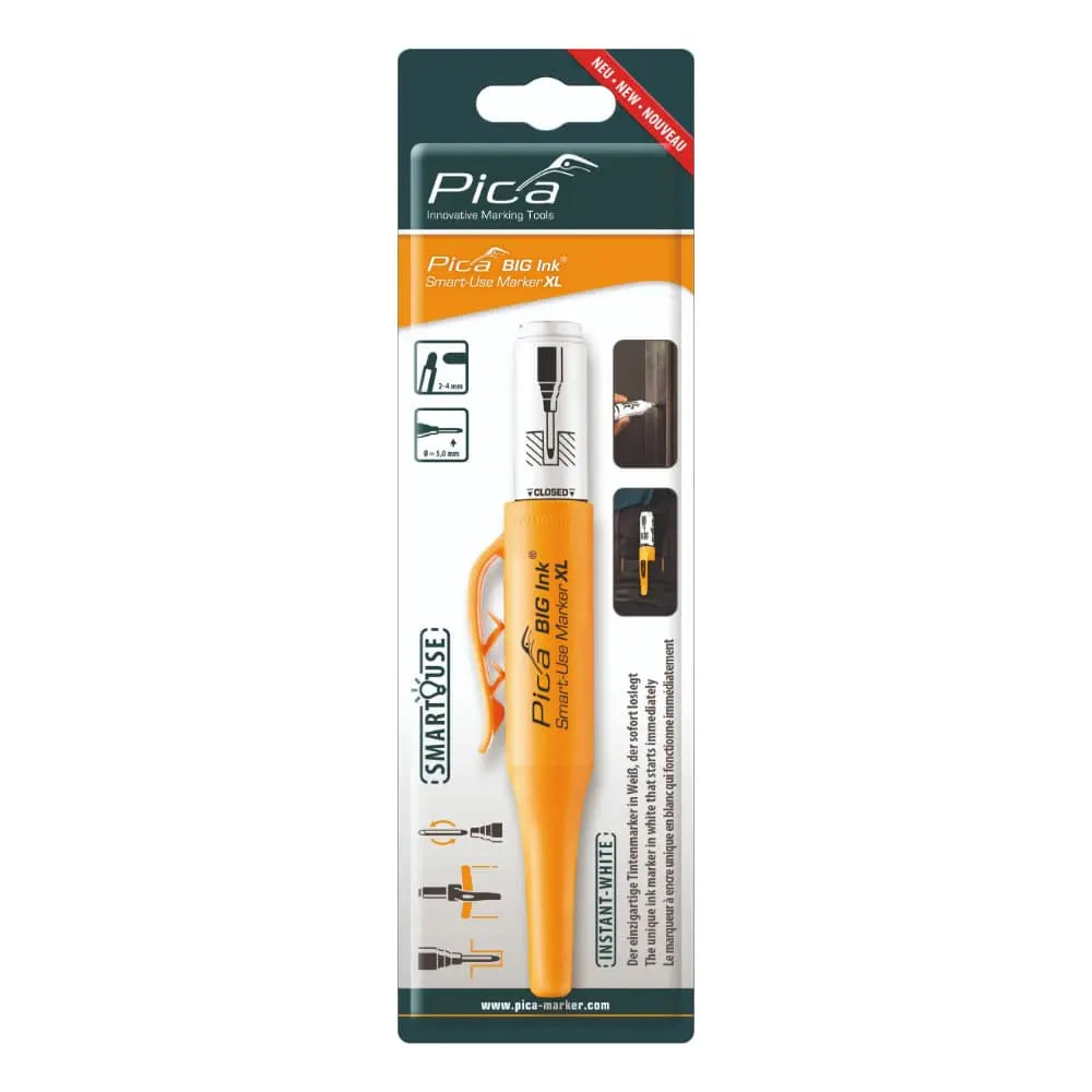Marcador Blanco Con Punta Reversible Pica Big Ink XL