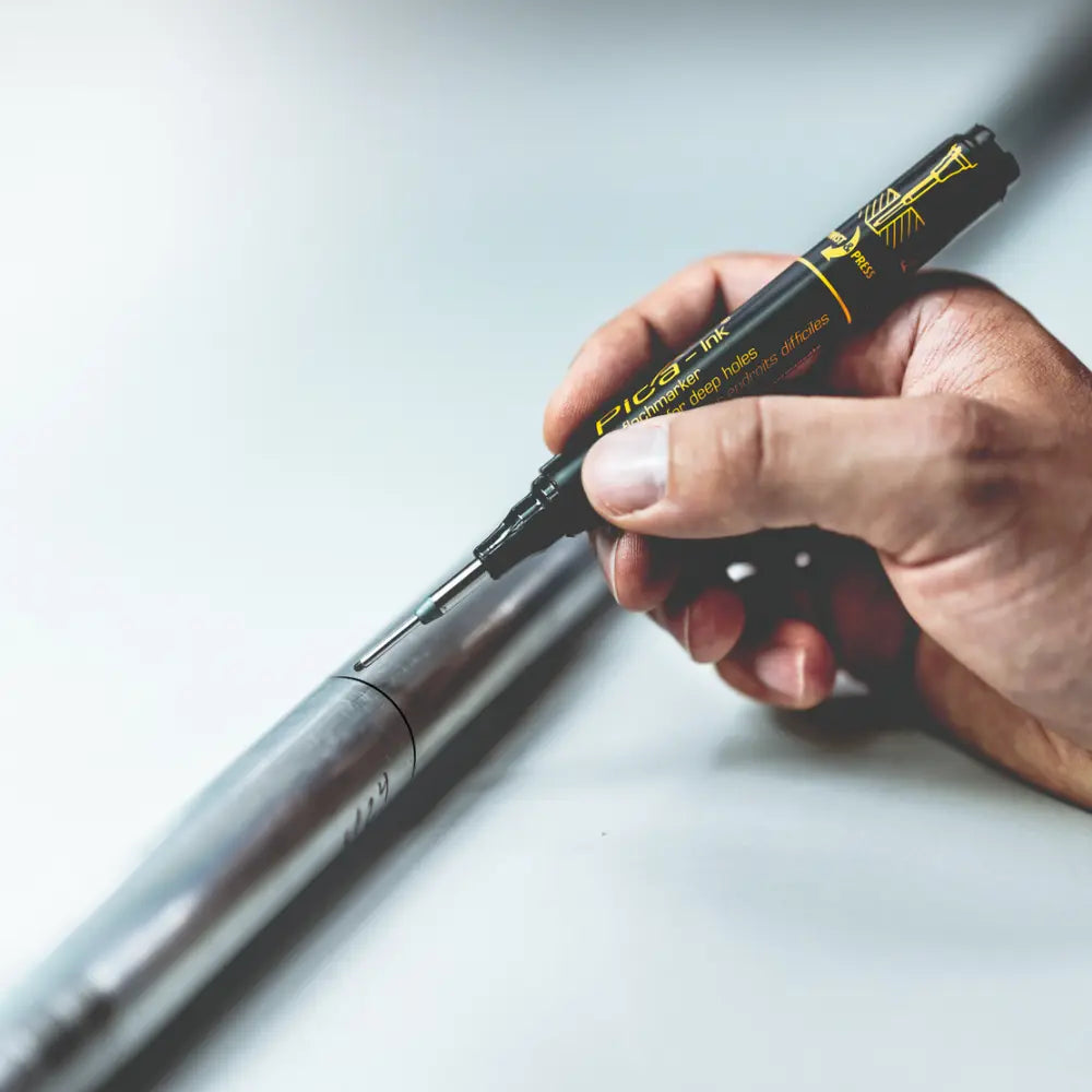 Marcador Con Punta Reversible Negro Pica Ink Deep Hole