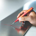 Marcador Rojo Con Punta Reversible Pica Ink Deep Hole 1.5 mm