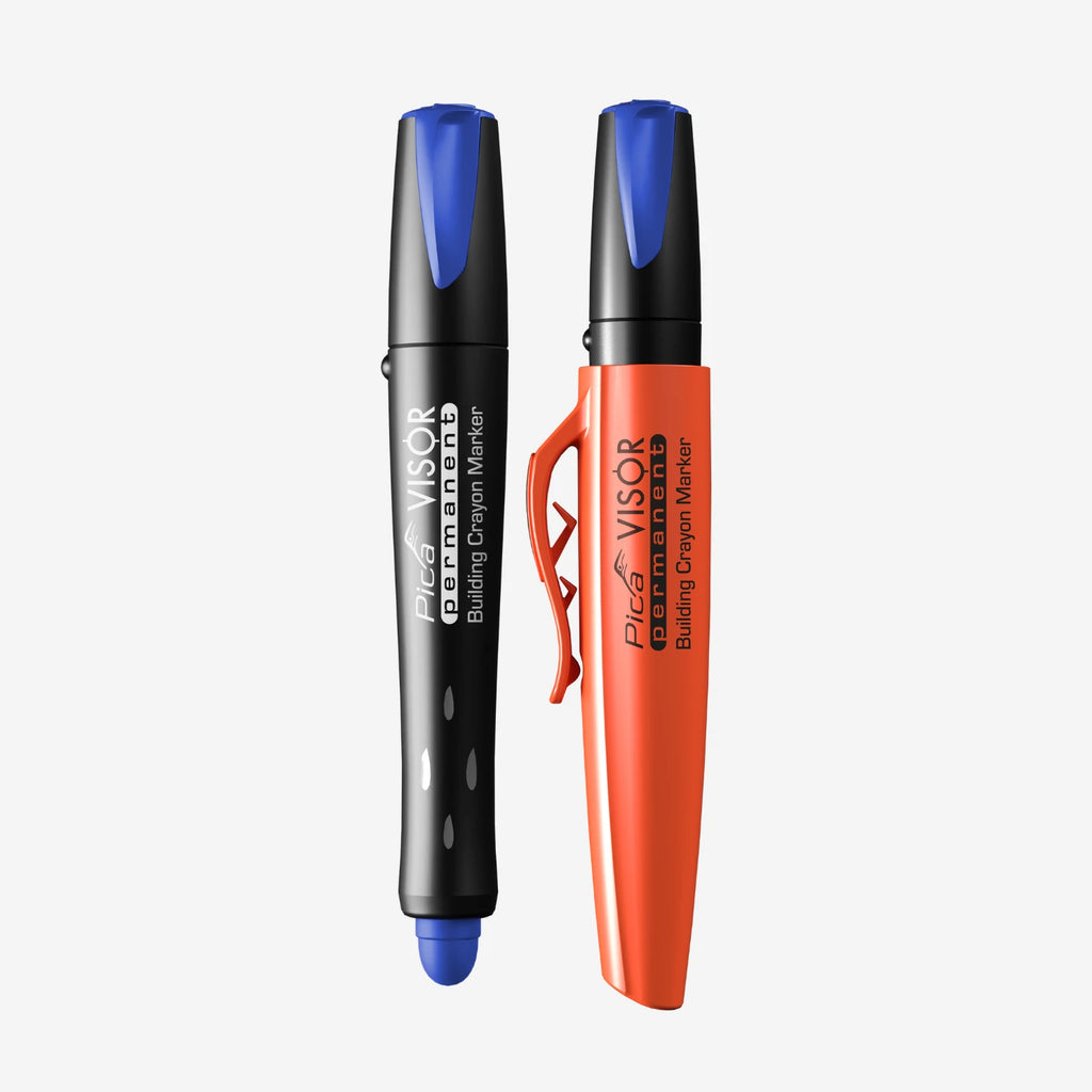 Marcador Azul Pica Visor Recargable