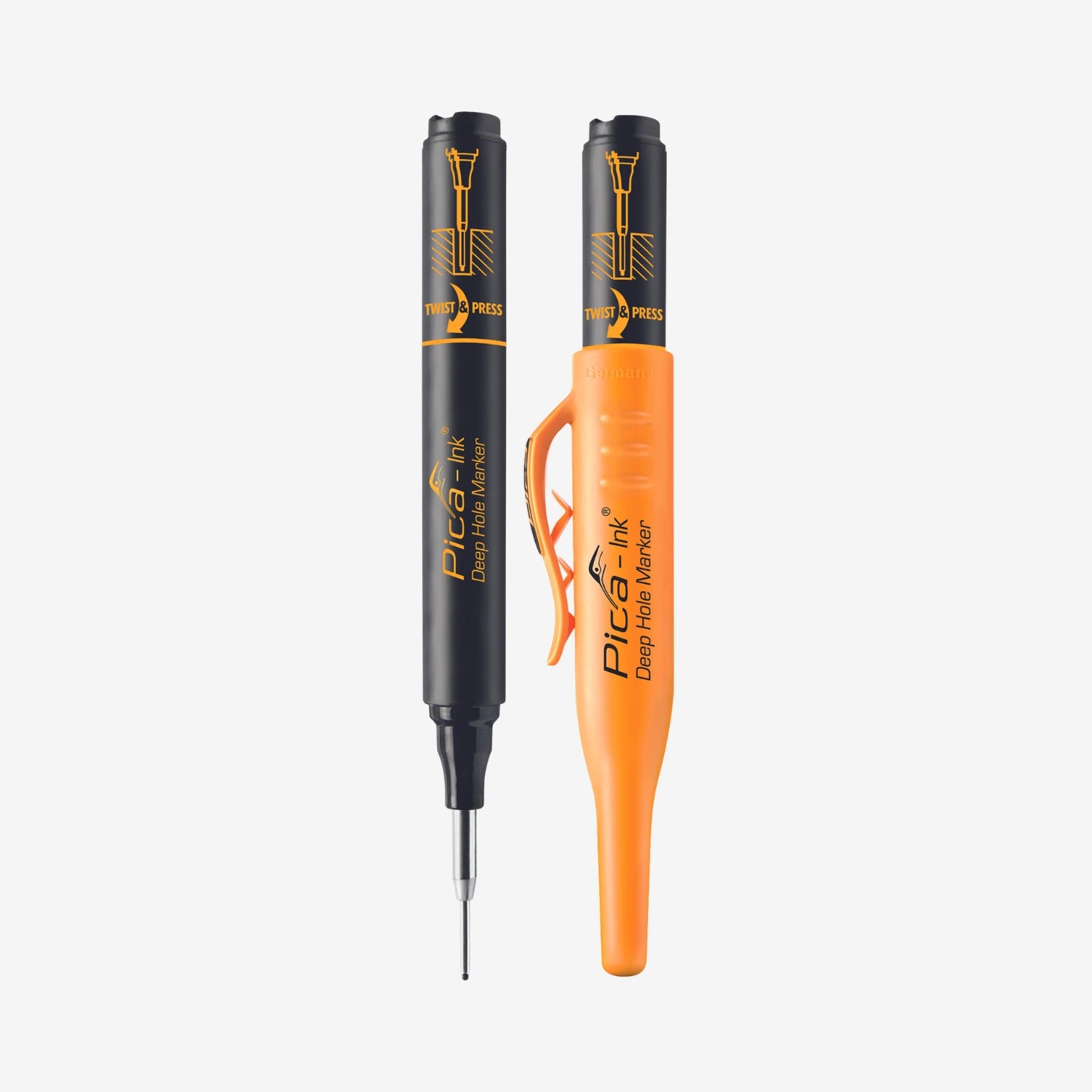 Marcador Con Punta Reversible Negro Pica Ink Deep Hole