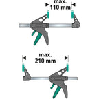 Mini Sargentos Monomanuales Wolfcraft Ehz 40 - 110 (2u)