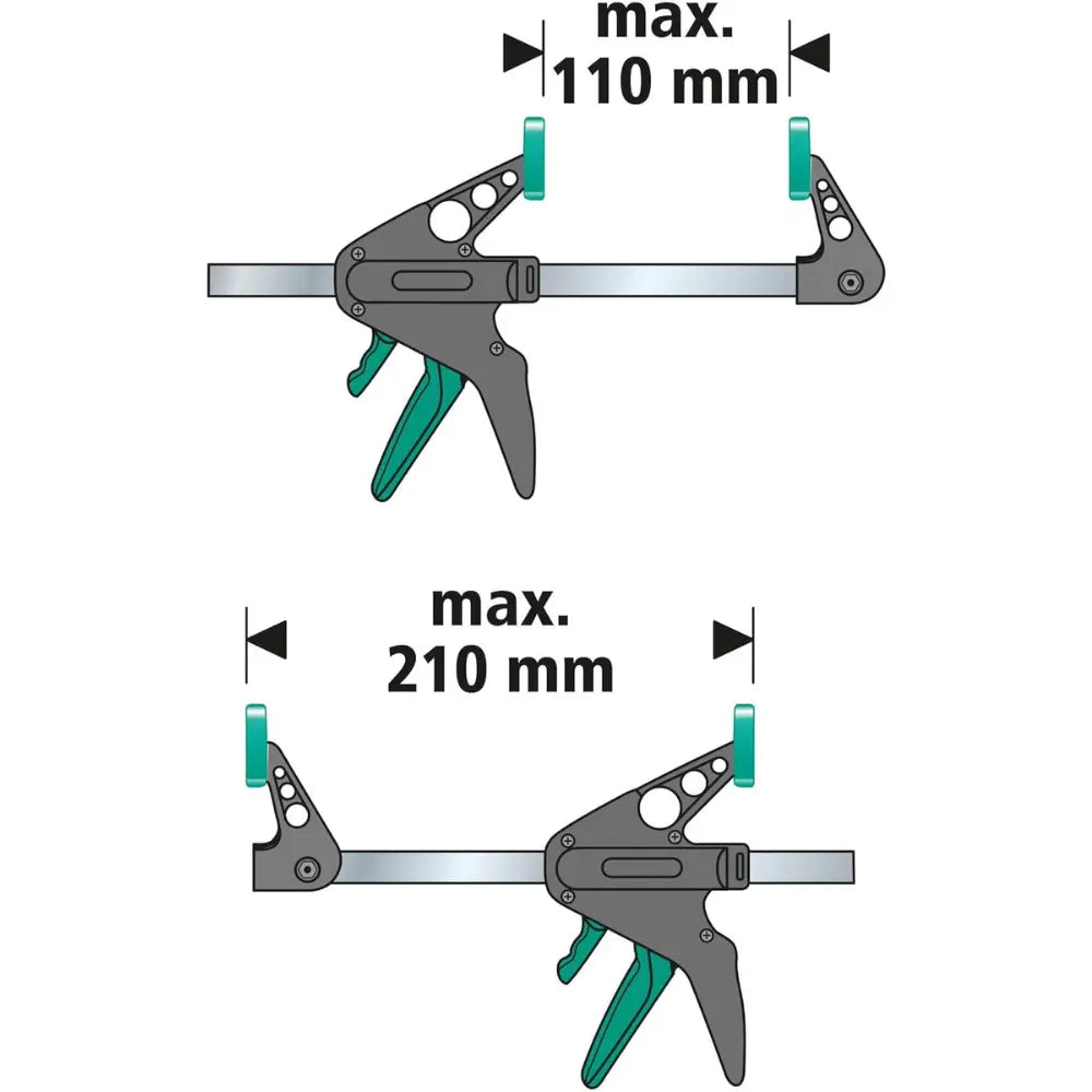Mini Sargentos Monomanuales Wolfcraft Ehz 40 - 110 (2u)
