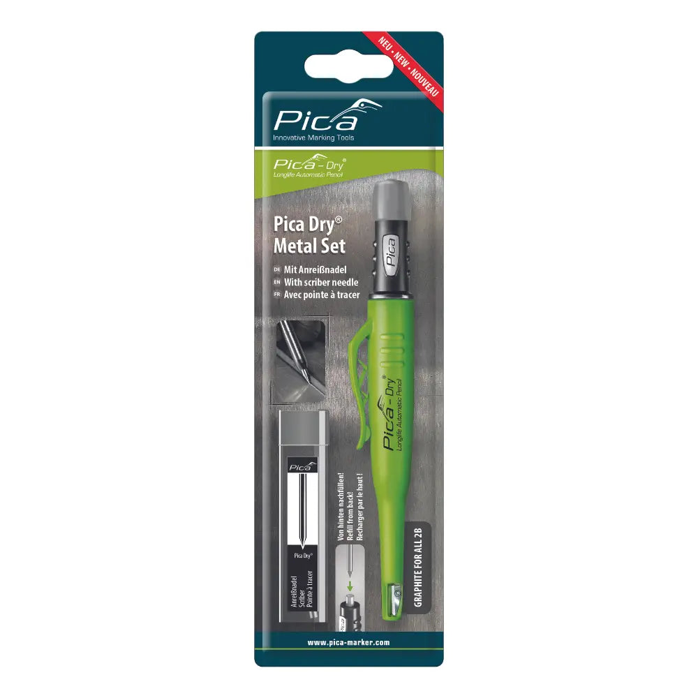 Portaminas Carpintero Pica Dry + Punta Trazadora De Metal