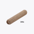Tarugos De Madera 6 X 30 mm  Wolfcraft (200 U)