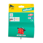 Empaque en primer plano que muestra las características técnicas de la bomba de agua sobre un fondo blanco