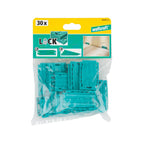 Empaque de treinta cuñas wolfcraft  sobre un fondo blanco